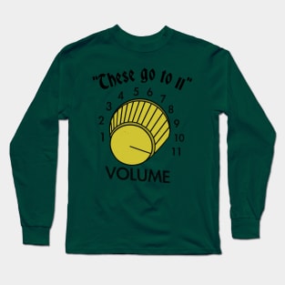 Volume Up To 11 - Guitar Amp Funny Classic Music Joke Long Sleeve T-Shirt